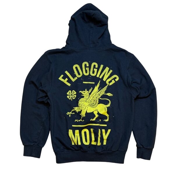 Y2K‎ Flogging Molly Black Zip-Up Hoodie S - Picture 2 of 7